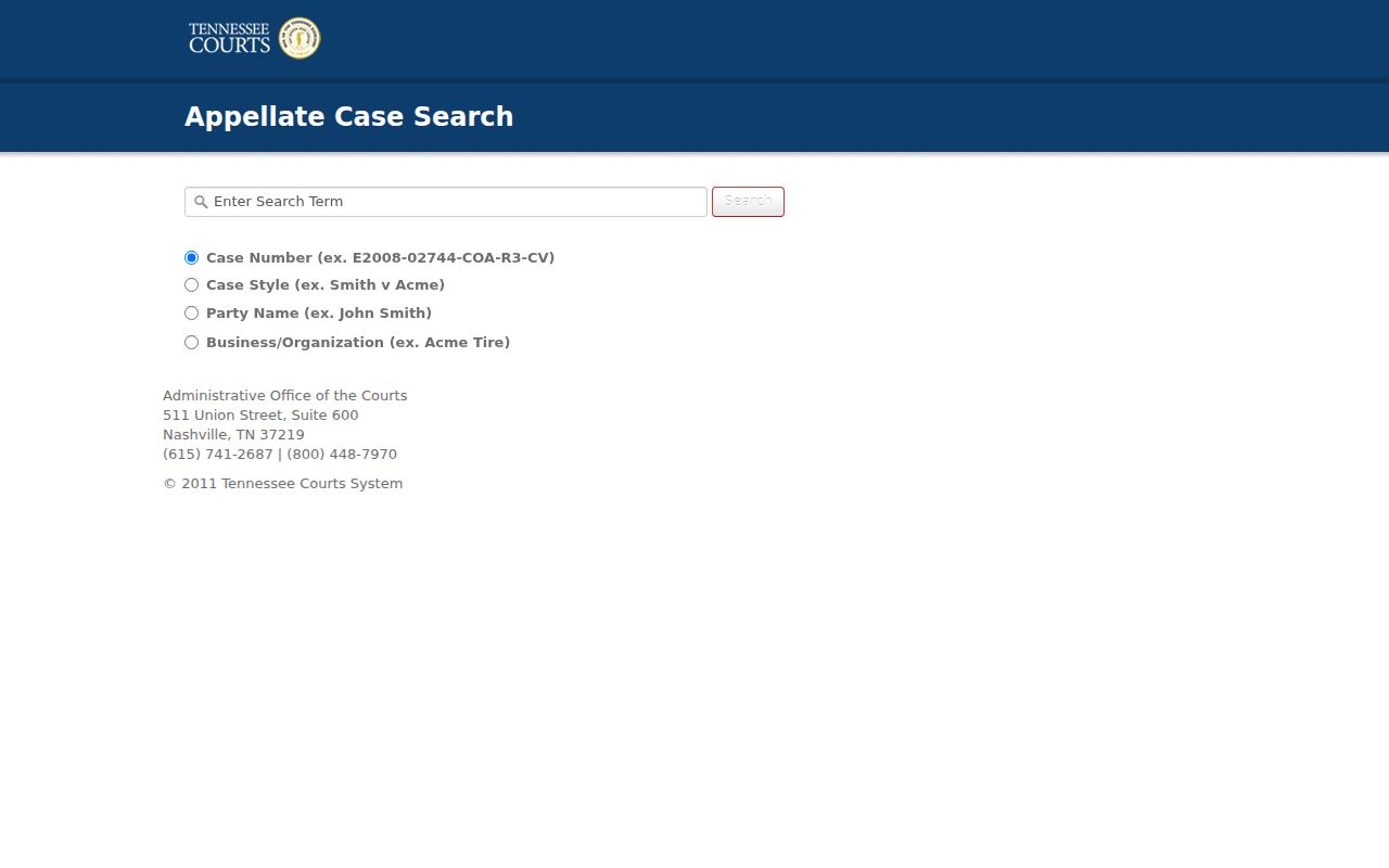 Tennessee Public Case History search for Decatur County appeals
