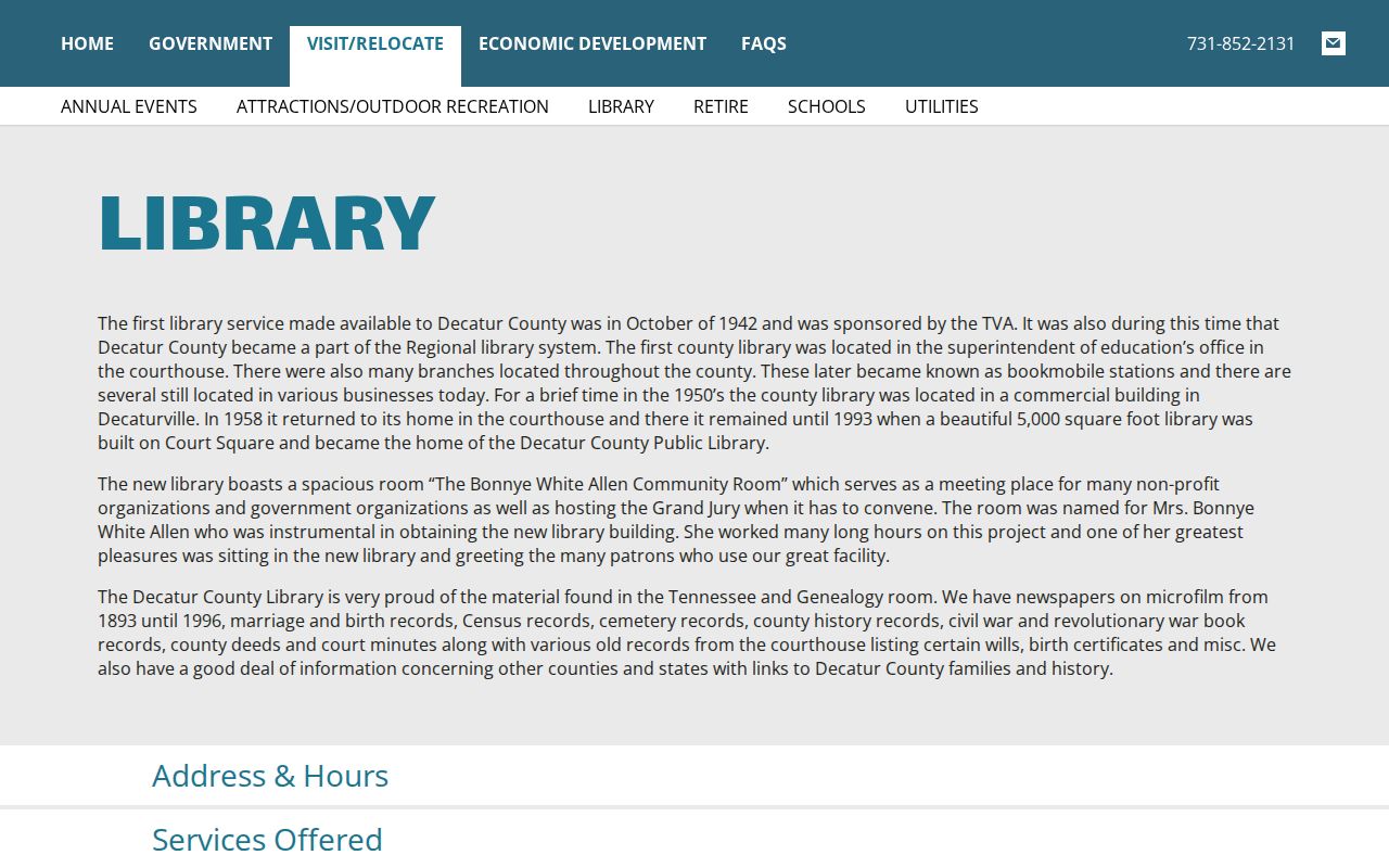Decatur County Library archival court records resource