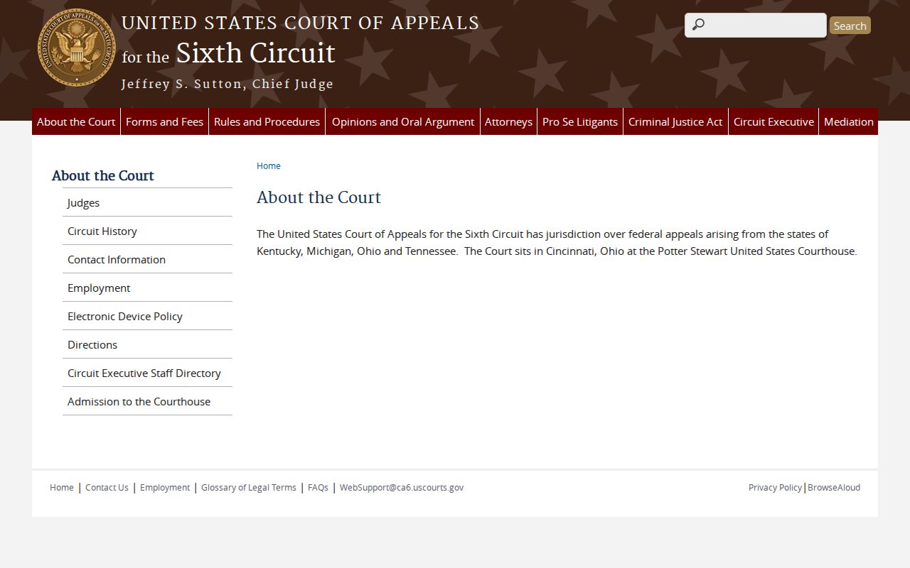 Sixth Circuit appellate jurisdiction relevant to Scotts Hill